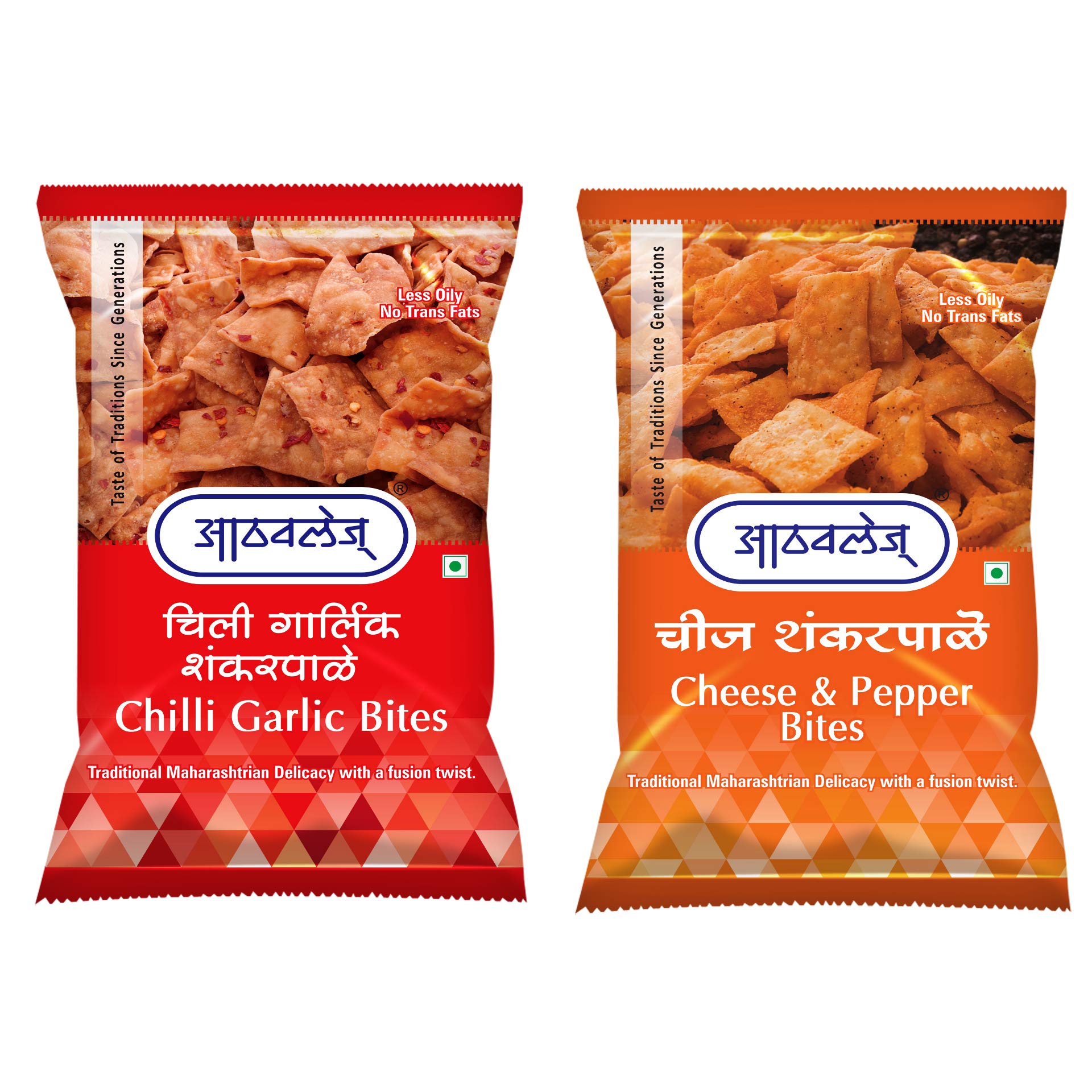 Athavales Cheese Pepper Chips + Chilli Garlic Chips (Pack of 2, 200g Each) | Crispy Bites (B07RZS4HKW) Amazon Price History, Amazon Price Tracker