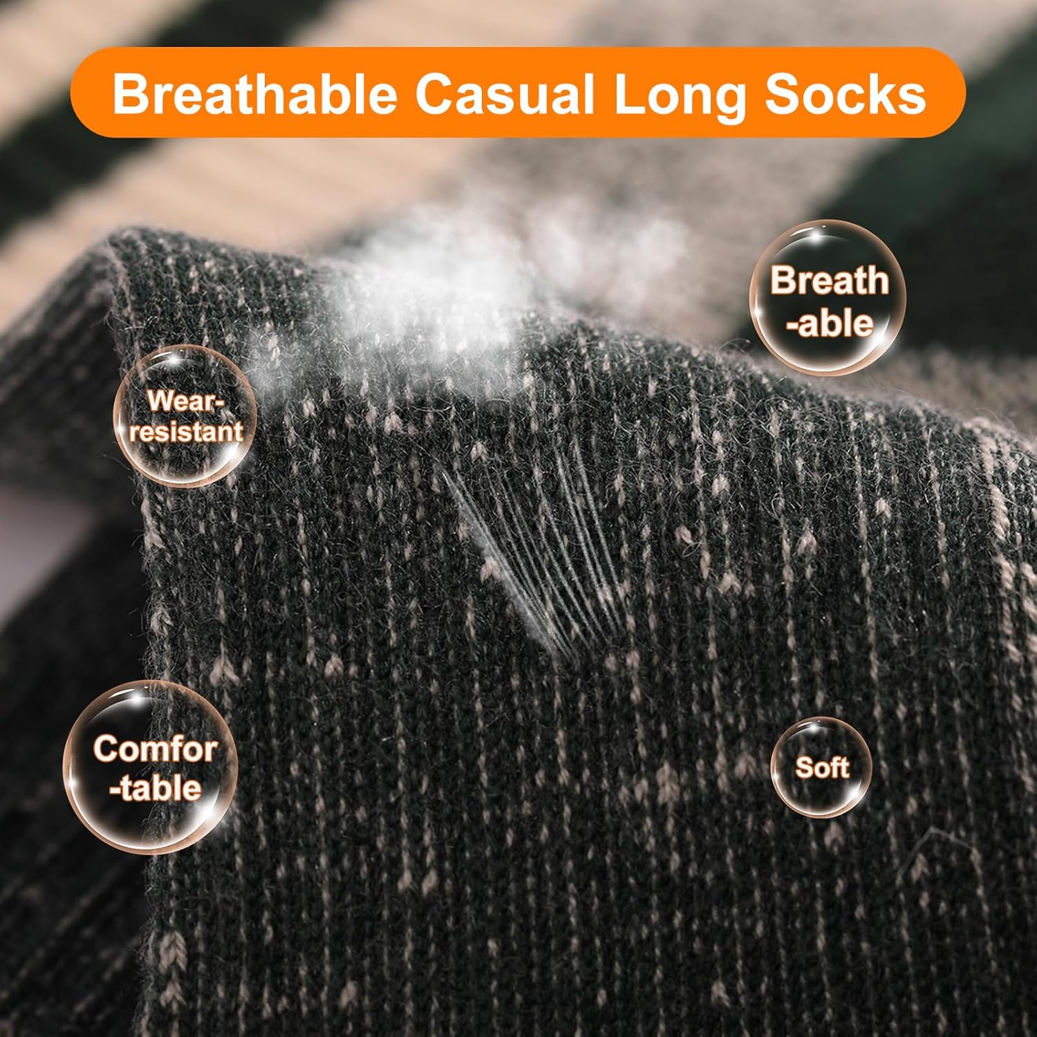 Striped Socks Tube Socks Retro Style Colorful Crew Funny Sock - Image 4