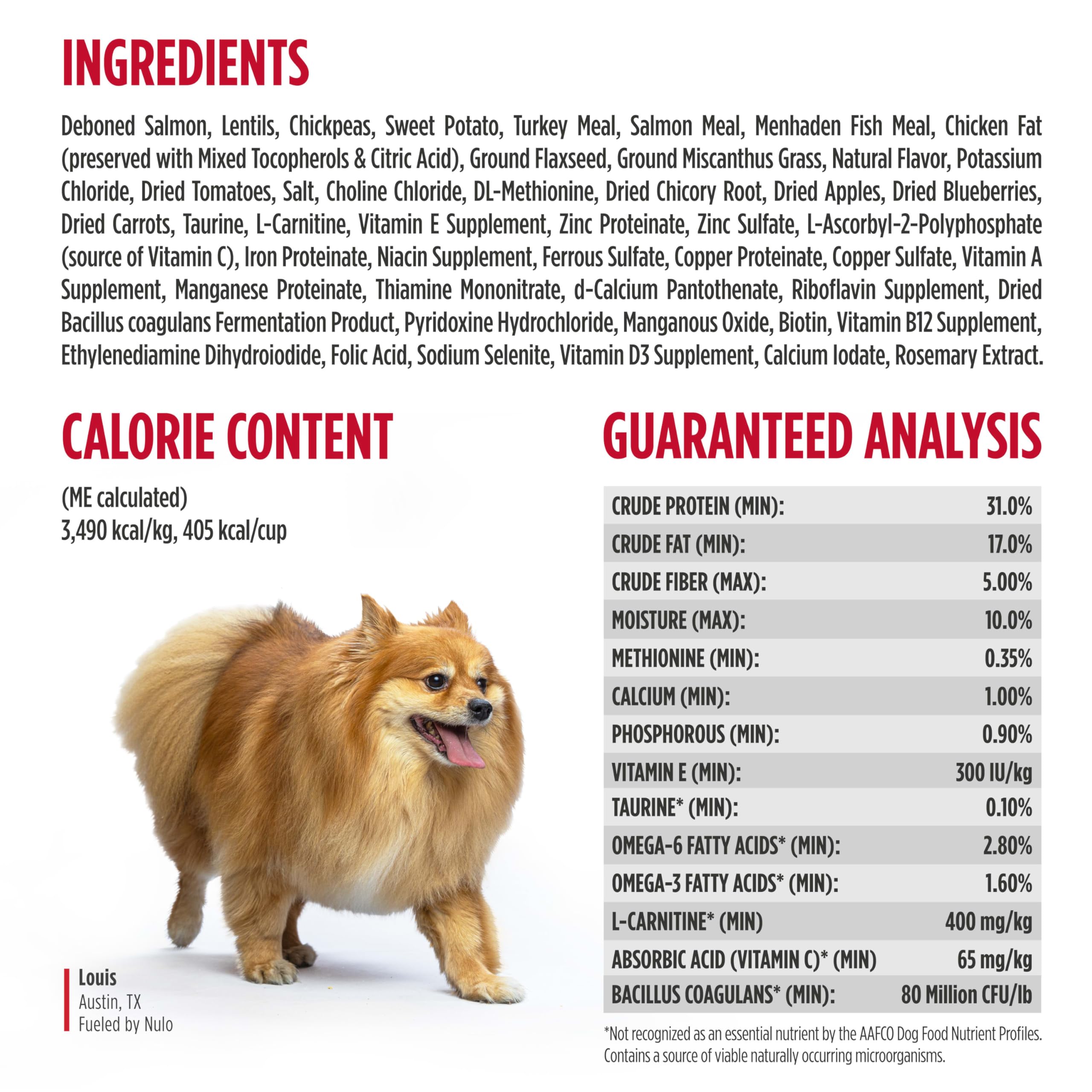 Nulo Freestyle Hundefutter für kleine Rassen, hochwertiges Trockenfutter für Erwachsene und Welpen, getreidefrei, kleineres Trockenfutter, mit BC30 Probiotikum für gesunde Verdauung