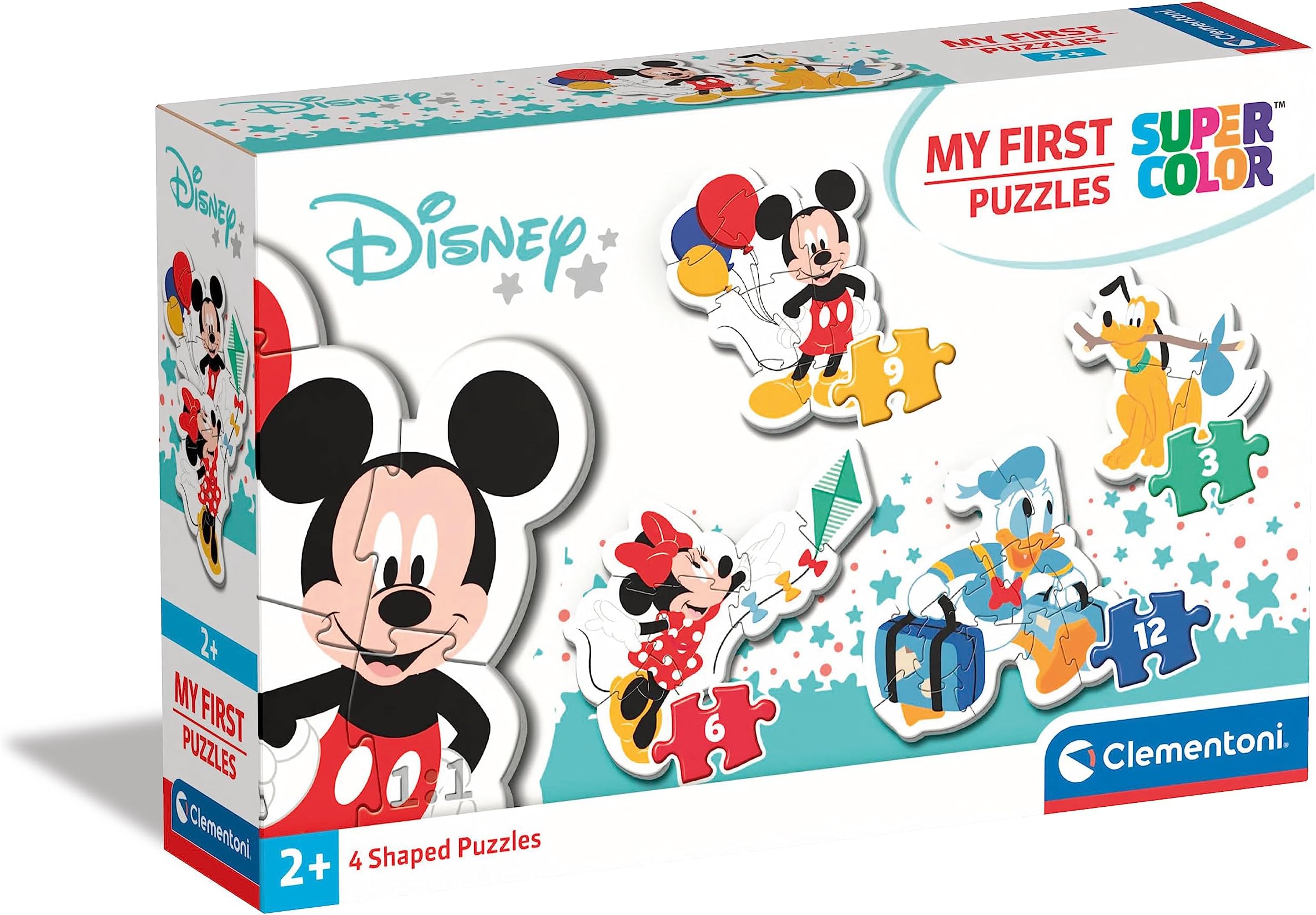 Clementoni - 20819 - My First Puzzle - Disney Mickey Mouse - 3-6-9-12 pieces - Made in Italy - jigsaw puzzle children age 2+