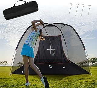 Golf Net, Golf Practice Hitting Net, Personal Driving Range for Indoor Or Outdoor Backyard Use, 10x6x6.5 Ft Golf Net Pro Includes Target Cloth and Carry Bag.