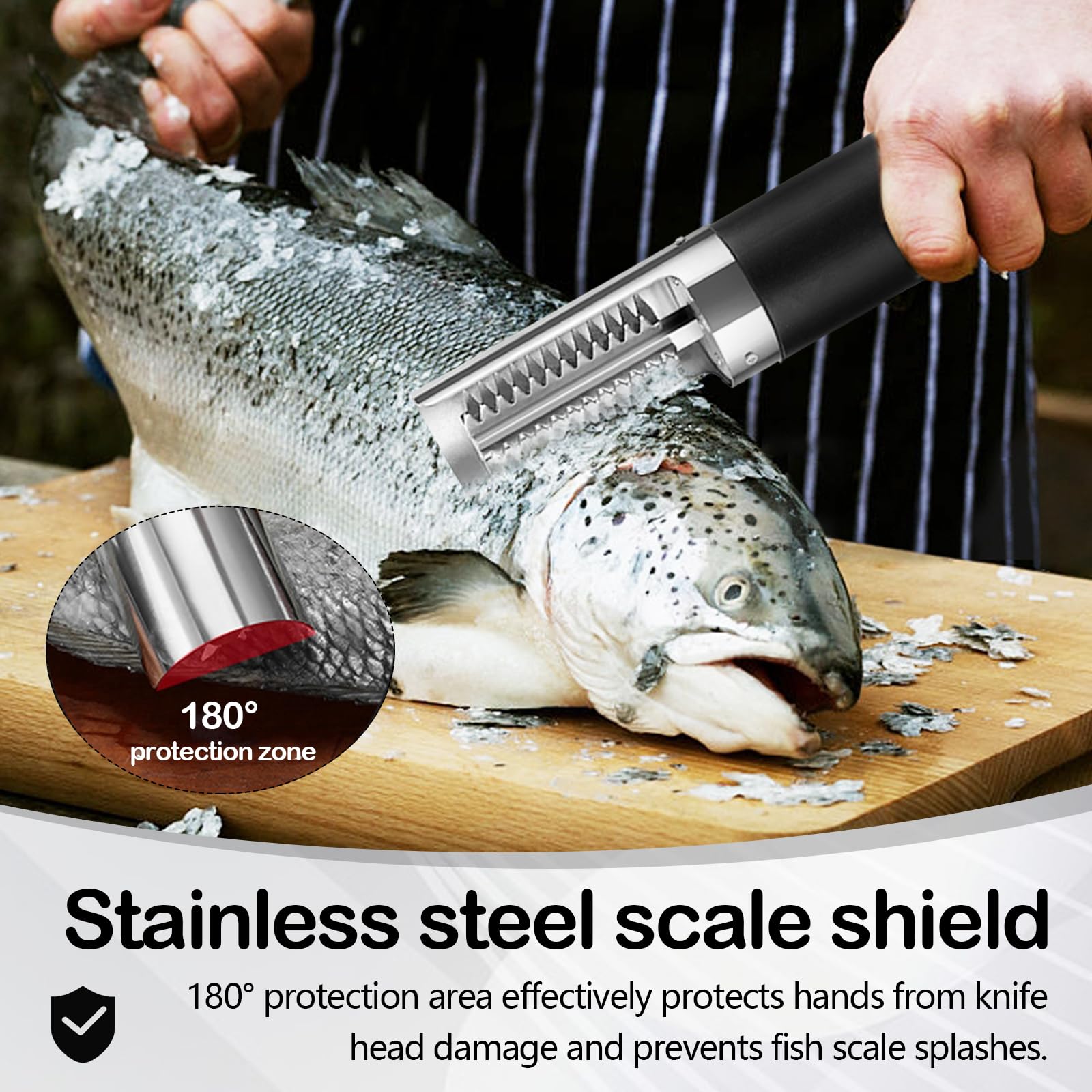éCailleur à Poisson,125w 3000mah éCailleur à Poisson éLectrique Nettoyeur D'éCailleurs à Poisson éTanche Acier Inoxydable Avec Housse Protection éCailleur Pour Poissonneries Restaurants Cuisines