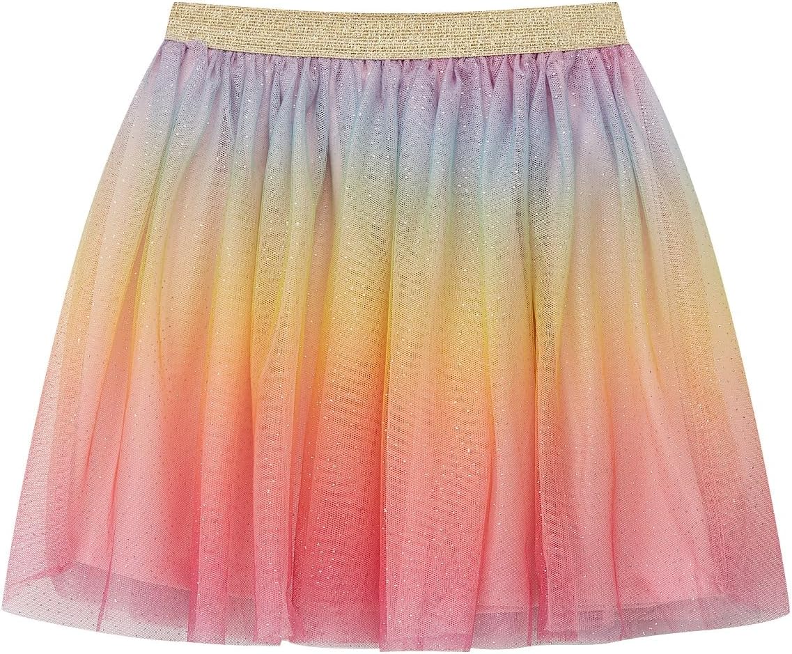 DaniChins Girl's Layered Tutu Skirt Tulle Princess Sparkle Skirt for Little Girl