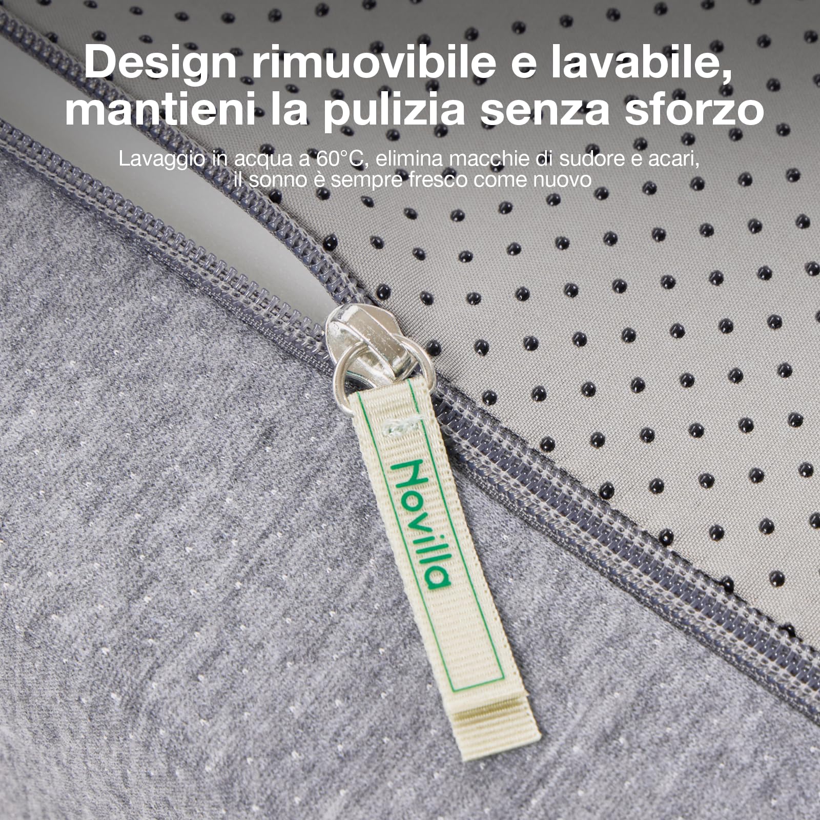 Novilla Materasso Matrimoniale 140x200cm Altezza 20cm - Gel Memory Foam & Fibra di Bambù, Traspirante con Sostegno 7 Zone, Coprimaterasso Lavabile 60℃, Certificato OEKO-TEX & CertiPUR-US