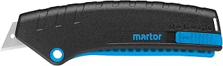 MARTOR Safety Knife with Blade Feeder, SECUNORM MIZAR, Professional Cutting Knife, Lightweight, Plastic, Right and Left Handed Users, Logistics, GS, 139 x 15.5 x 2 mm