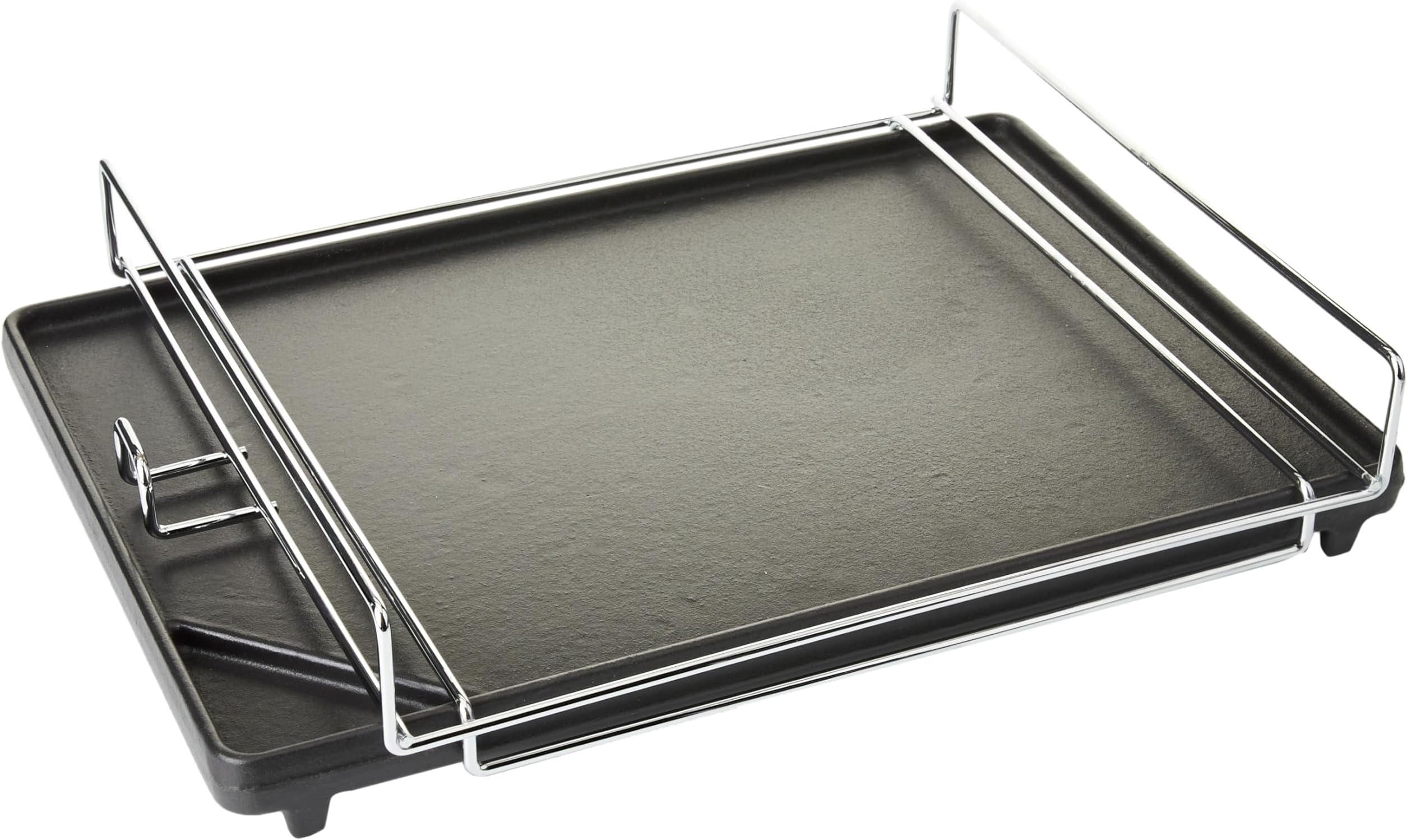 – Char-Broil 140 515 - Cast Iron Side-Burner Griddle (Plancha)., Black, 37x25.4x2 cm