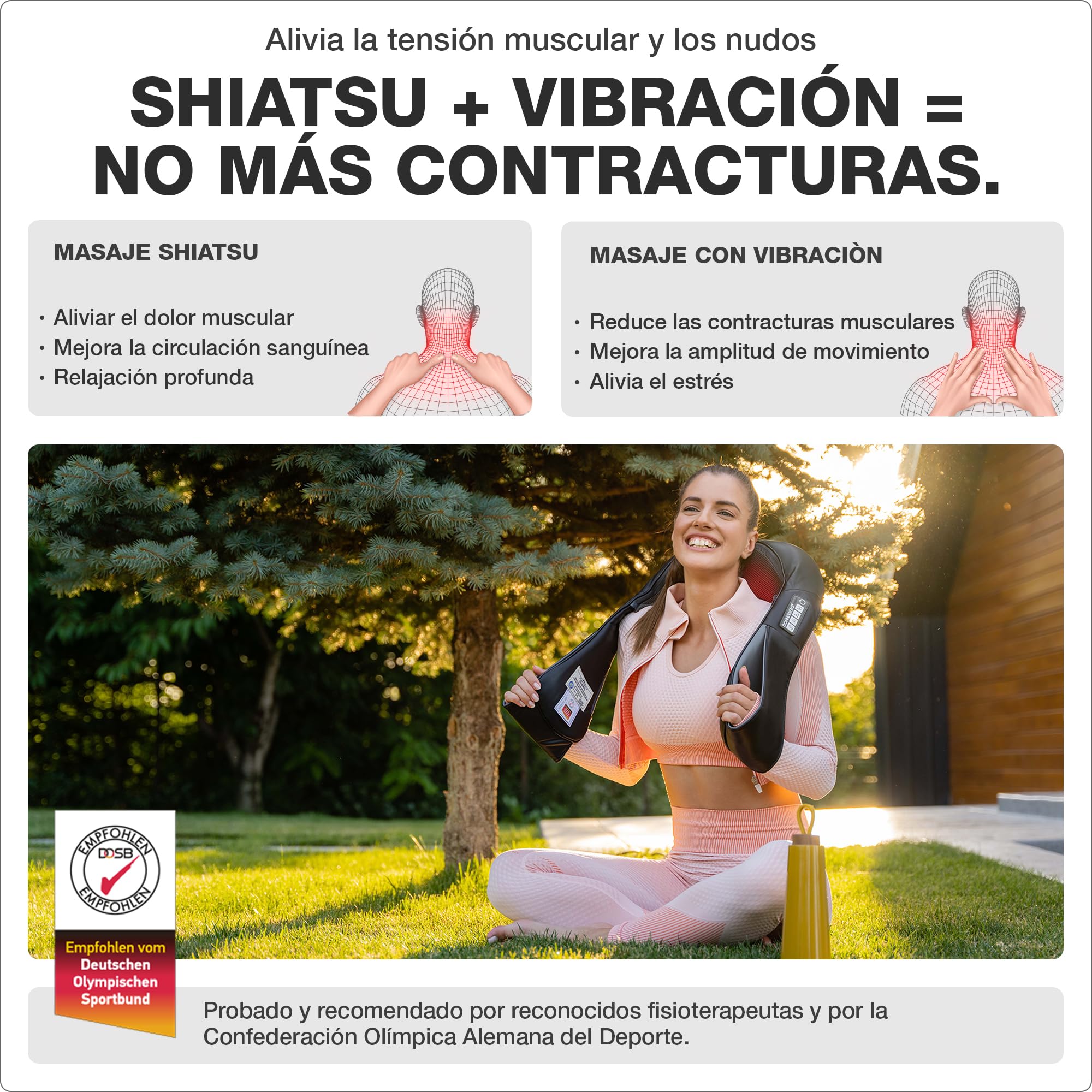 Donnerberg® Masajeador Cervical y Espalda Inalámbrico| Regalo Original |Masajeador de Cuello | 7 Años de Garantía ✓ |Calidad Alemana |Tratamiento cervical