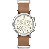 Timex Tribute Men&apos;s NHL Weekender Chrono 40mm Quartz Leather Strap