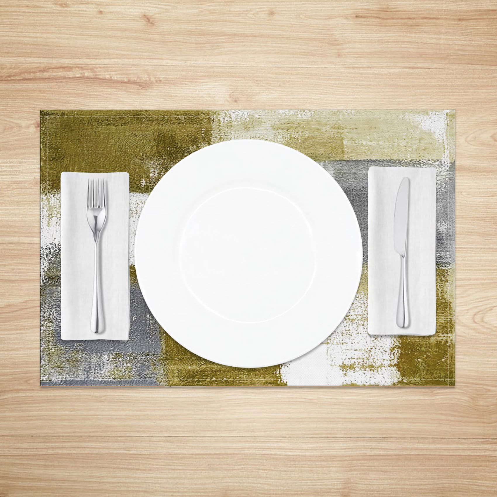 Set Di 4 Tovagliette Verde Foresta – 45x30 Cm – Lavabili In Lavatrice, Design Natura, Per Cucina E Sala Da Pranzo