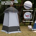Tente de douche, Camping en plein air Vie privée Shelter-Dressing Changement chambre-portable Toilette Tente pour Randonnée Sun Shelte Pêche au pic (Noir)