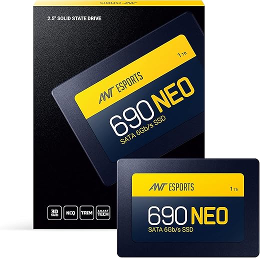 Ant Esports 690 Neo Sata 2.5″ 1TB Internal Solid State Drive/SSD with SATA III Interface, 6Gb/s, Fast Performance, Read/Write – 530/475 MB/s, with…