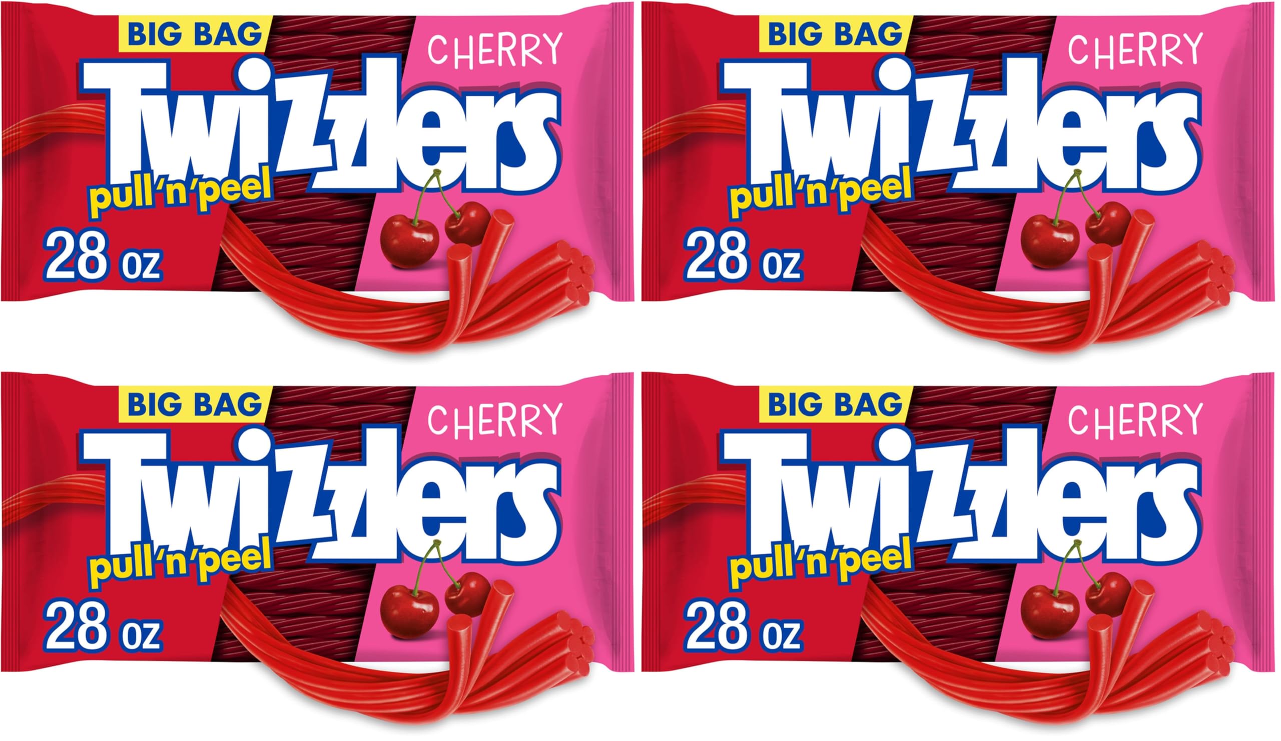 Twizzlers Cherry / 28 Ounce (Pack of 4) / Red Licorice