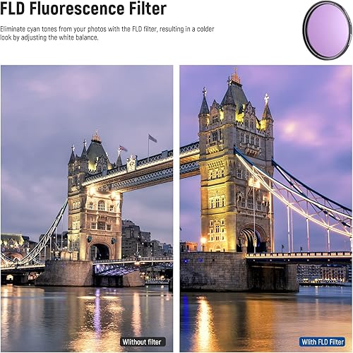 Miniatura 2 de NEEWER Kit de filtro NDCPLUVFLDClose Up de 2.165 in con ND248, filtros de primer plano (+1+2+4+10), tulipán y capotas plegables para lentes, tapa de