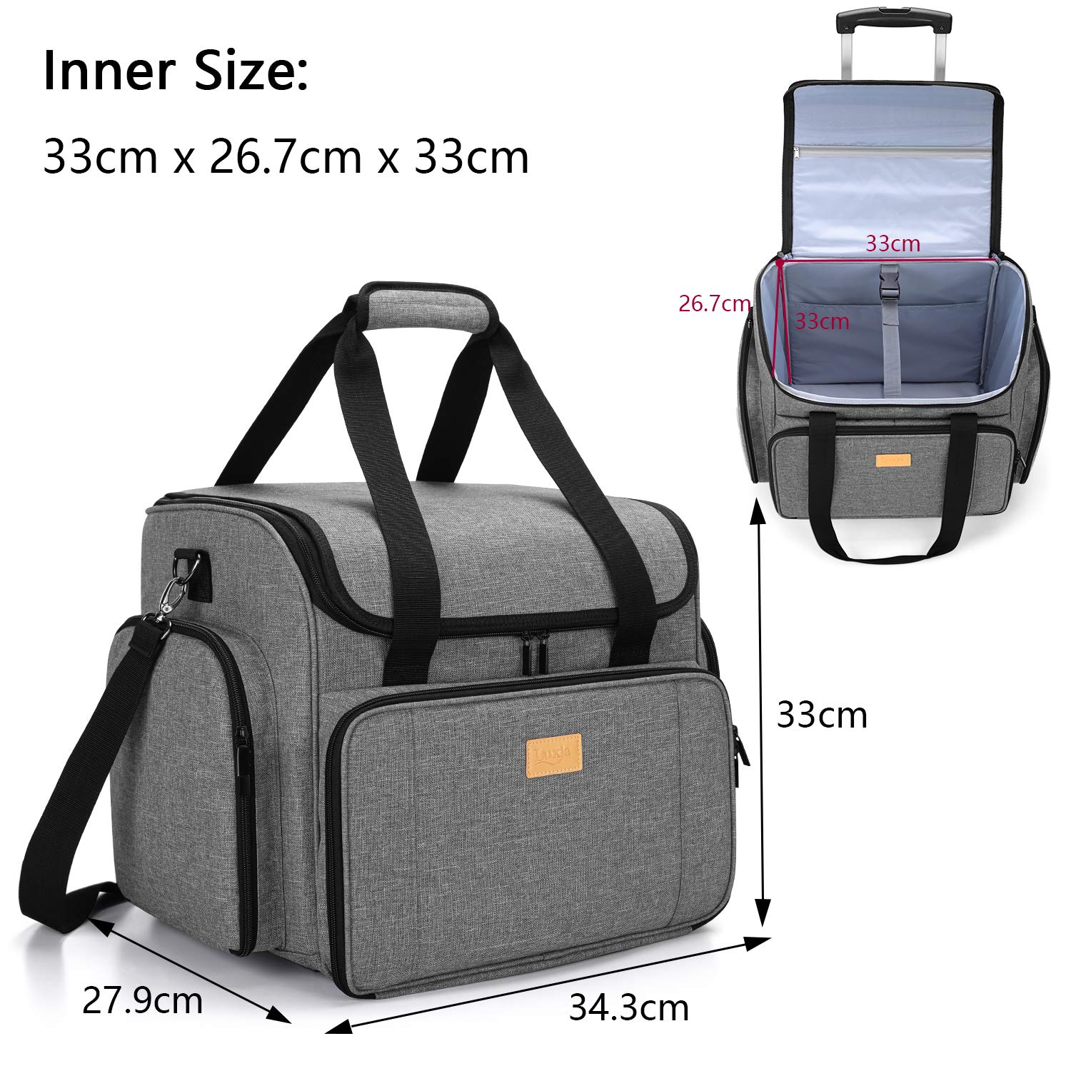 Luxja Sac Machine à Coudre avec Chariot Détachable | Sac à roulettes Machine a Coudre, Sac de Rangement Machine a Coudre pour Accessoire Couture