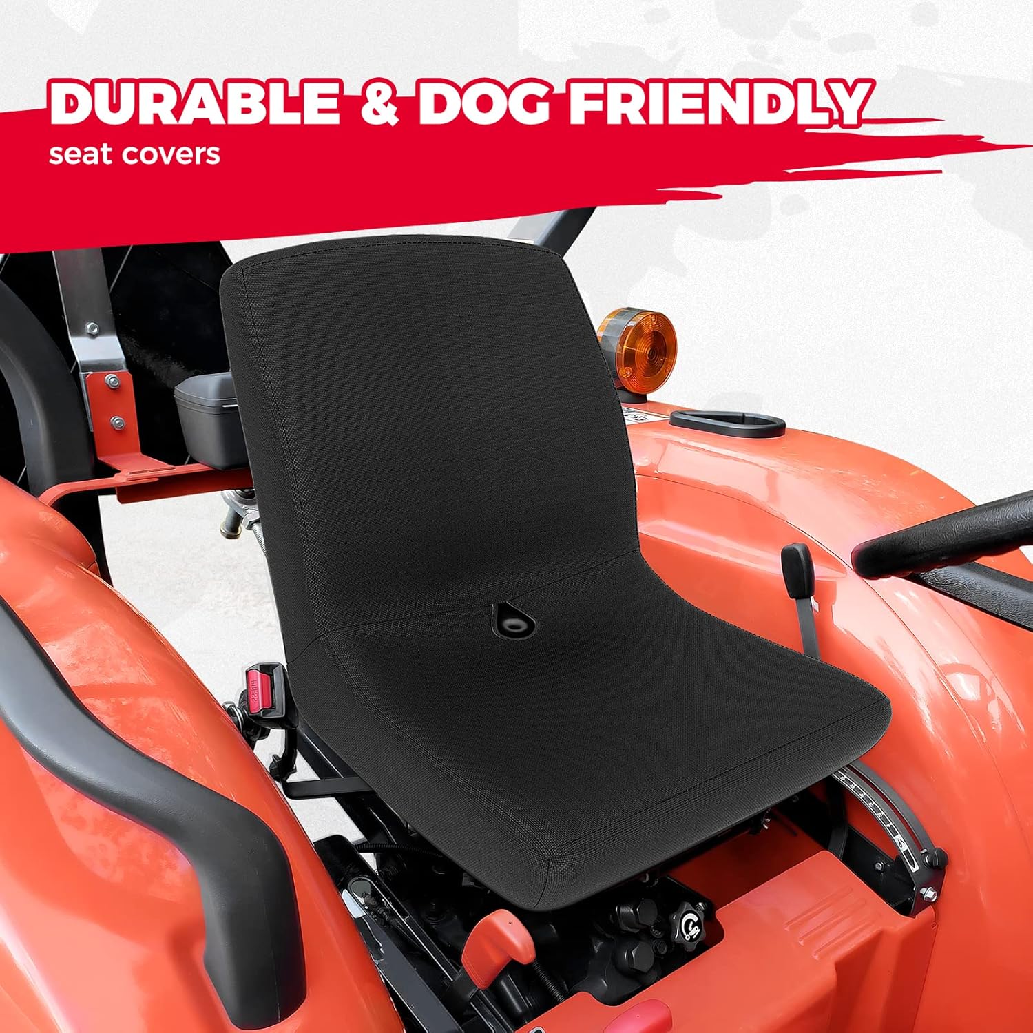 KEMIMOTO Seat Cover Compatible with Kubota for Tractor L2501, L3301, L3901, L4701,L3302, L3902, Kubota LA765, Black 900D Oxford Cloth Protection