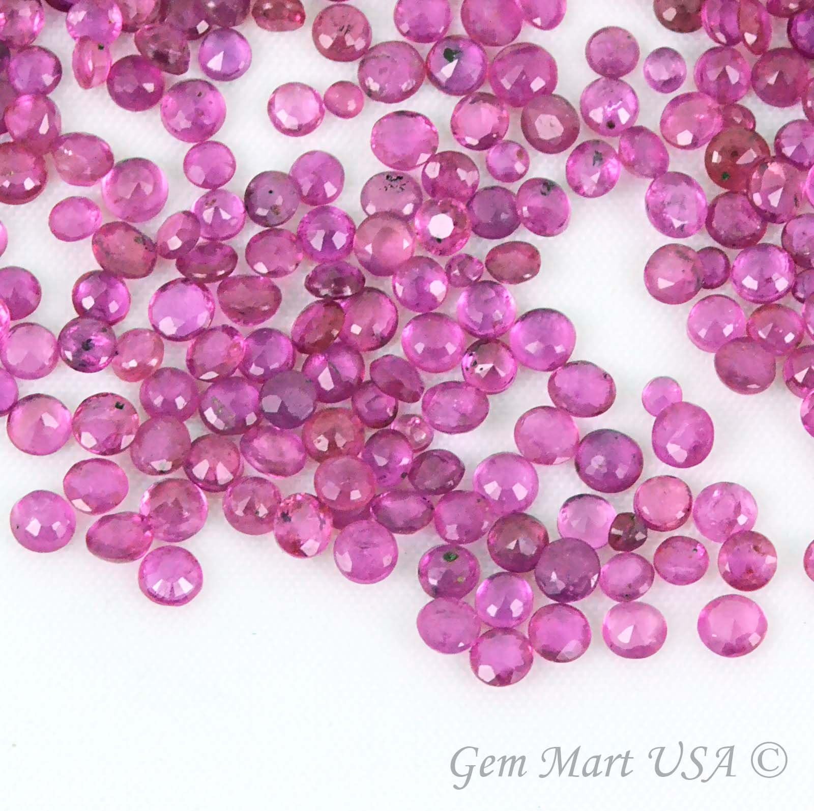 Ruby Gem Gemstones Rounds Loose Wholesale Gemstones Lot Parcel Wholesale Ruby Gem Wholesale 1 + Carats Loose Ruby Gemstones Over 7pcs From the Pictured Lot