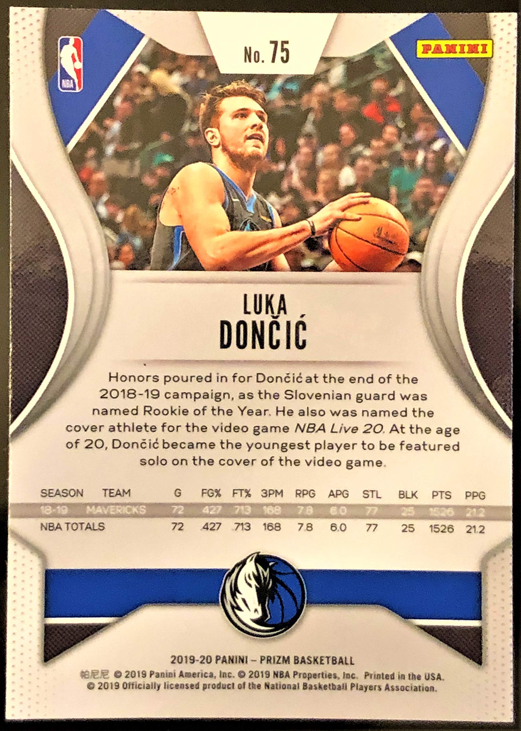 Amazon.com: 2019-20 Panini Prizm Basketball LUKA DONCIC 2nd Year