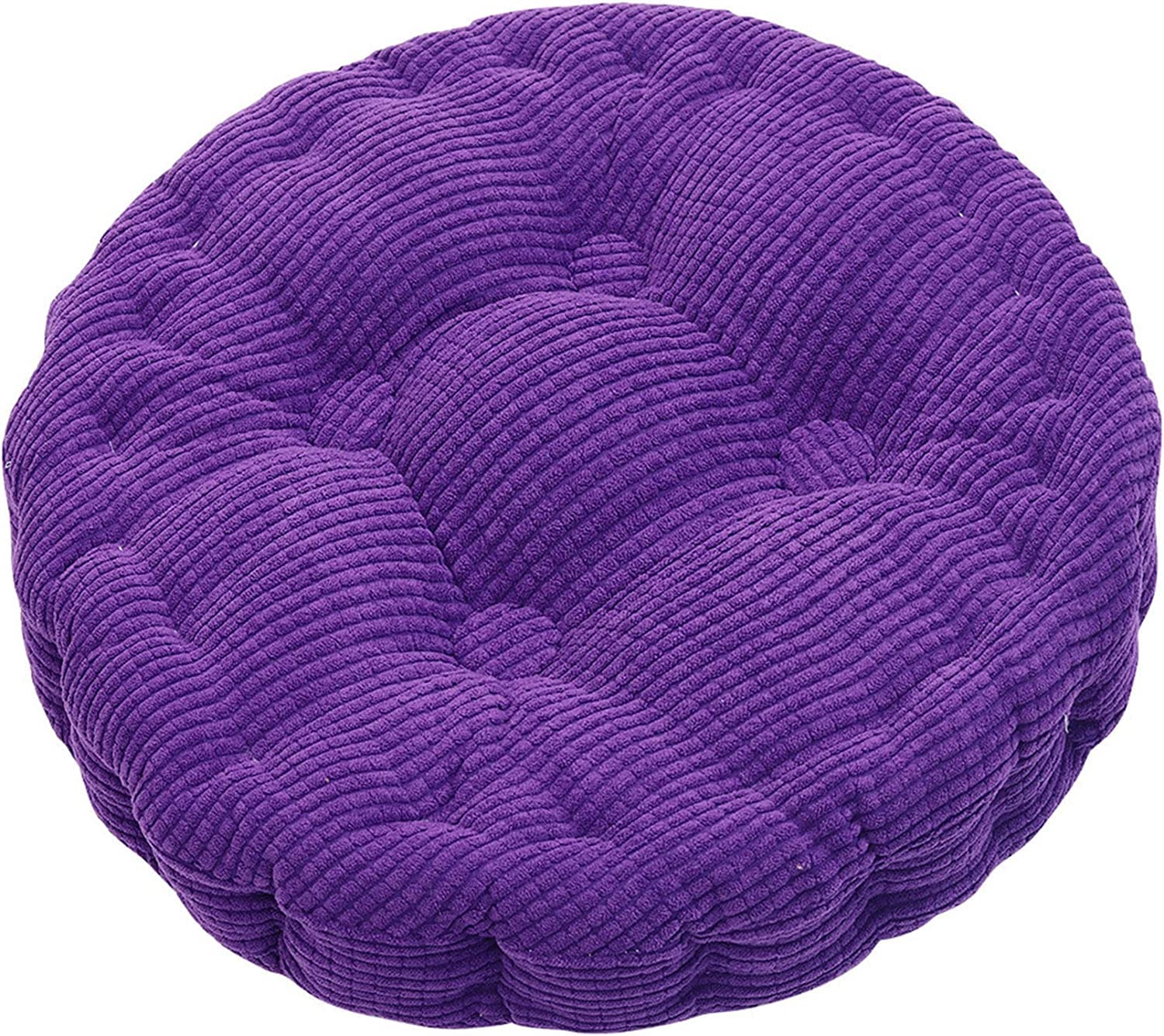 SVFOEBJM Stylish Purple Round Dining Chair Cushions, 7cm Thick Soft Padding, Comfortable Seat Pads for Indoor & Outdoor Use, 4 Pack, 43x43cm - Perfect for Office, Garden, Kitchen