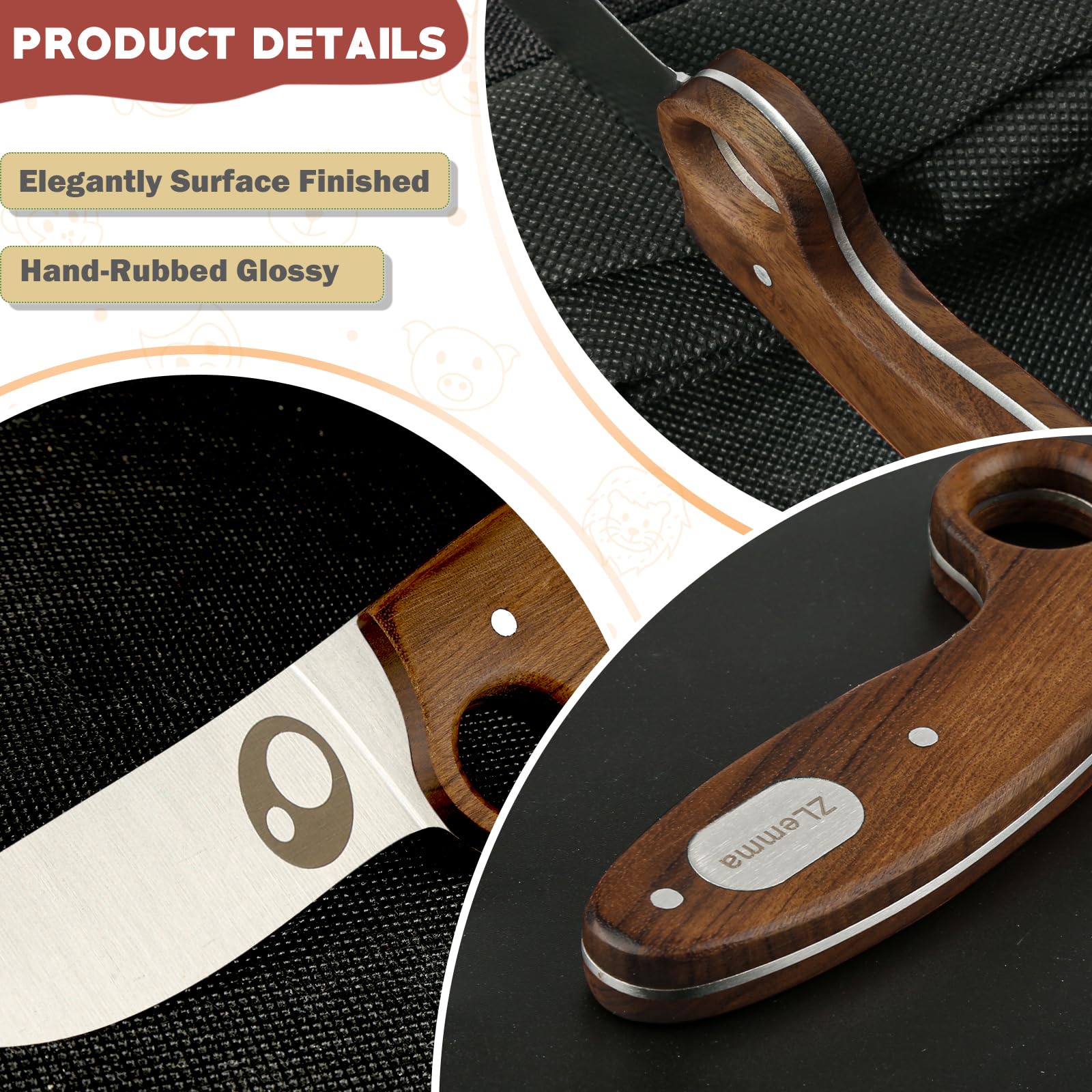 Kids Boy Scout Knife with Educational Ring & Sheath & Rounded Tip - Whittling Knife Rosewood Handle for Boys/Girls Сamping Cutting — Amazon image 3