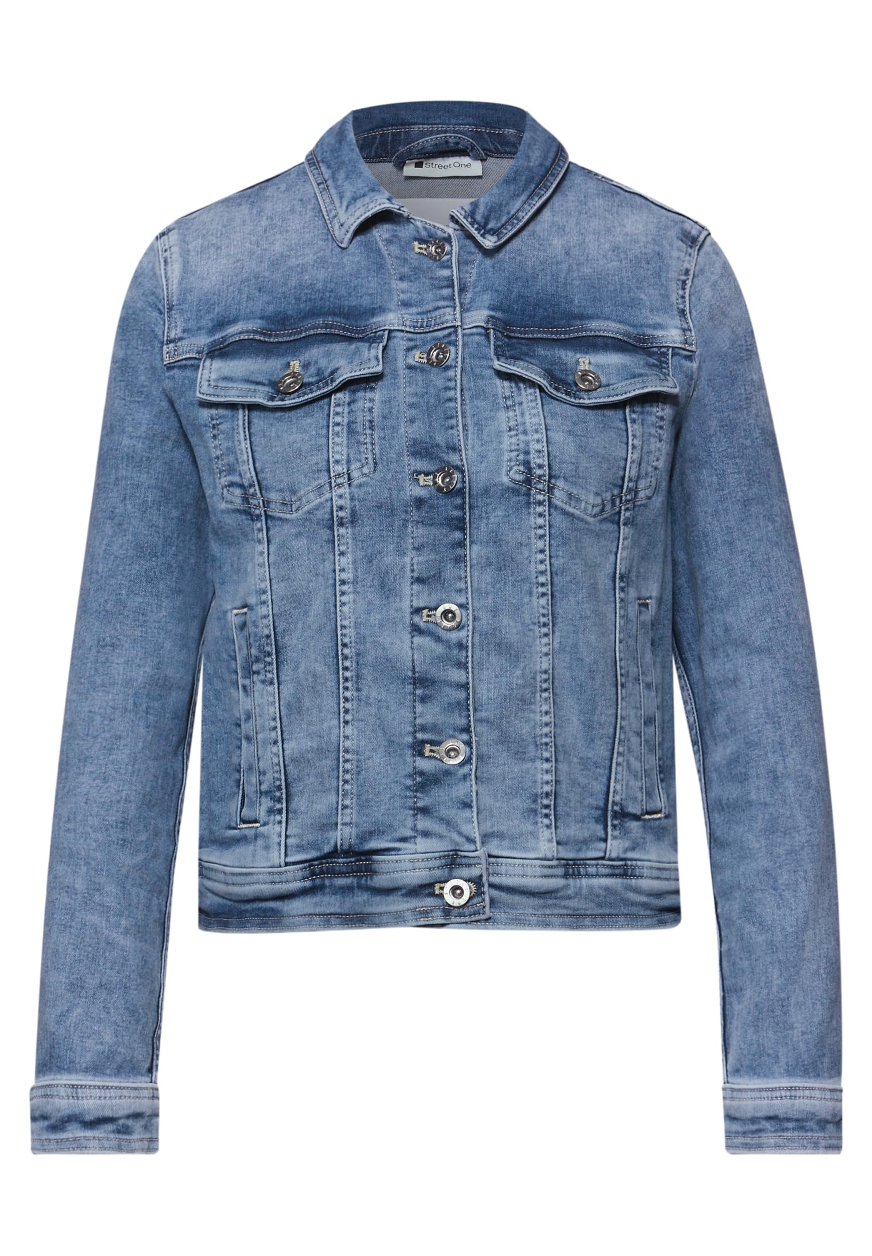 Street One QR Style Jacket.mid Blue washe