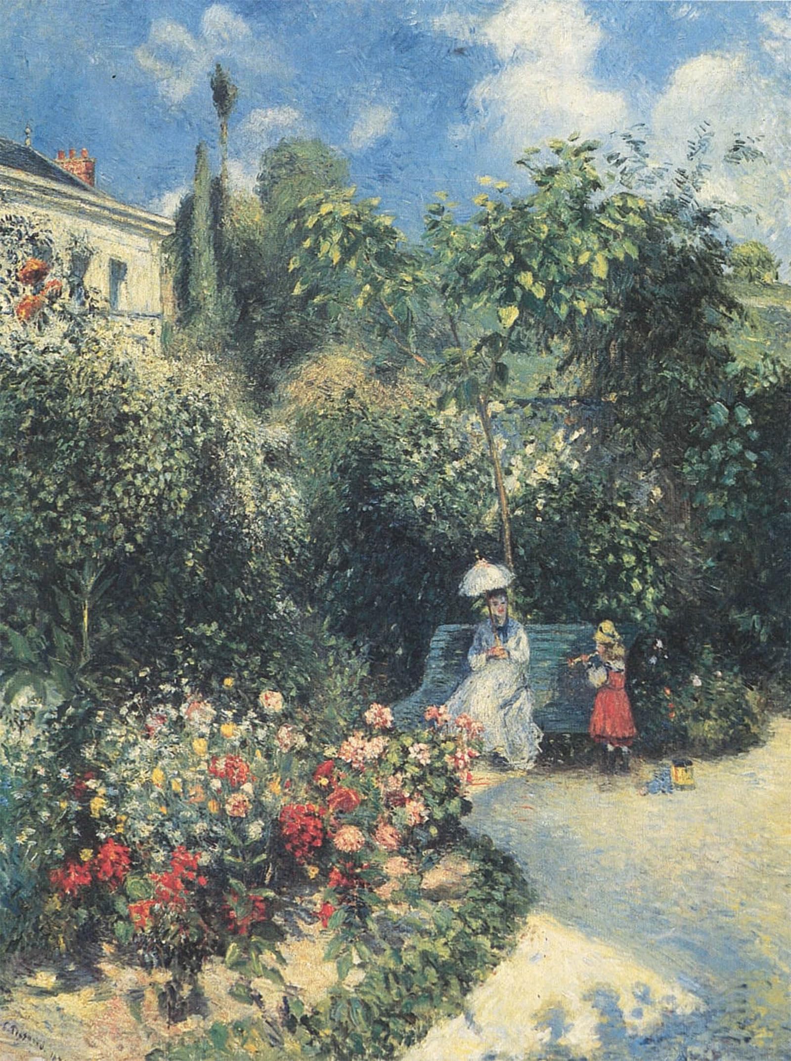 SERENDIPITP Aesthetic Poster Photo Wall Print Retro Picture La Jardin À Pontoise by Camille Jacob Pissarro Modern Wall Artwork for Home Decor 60x90cm