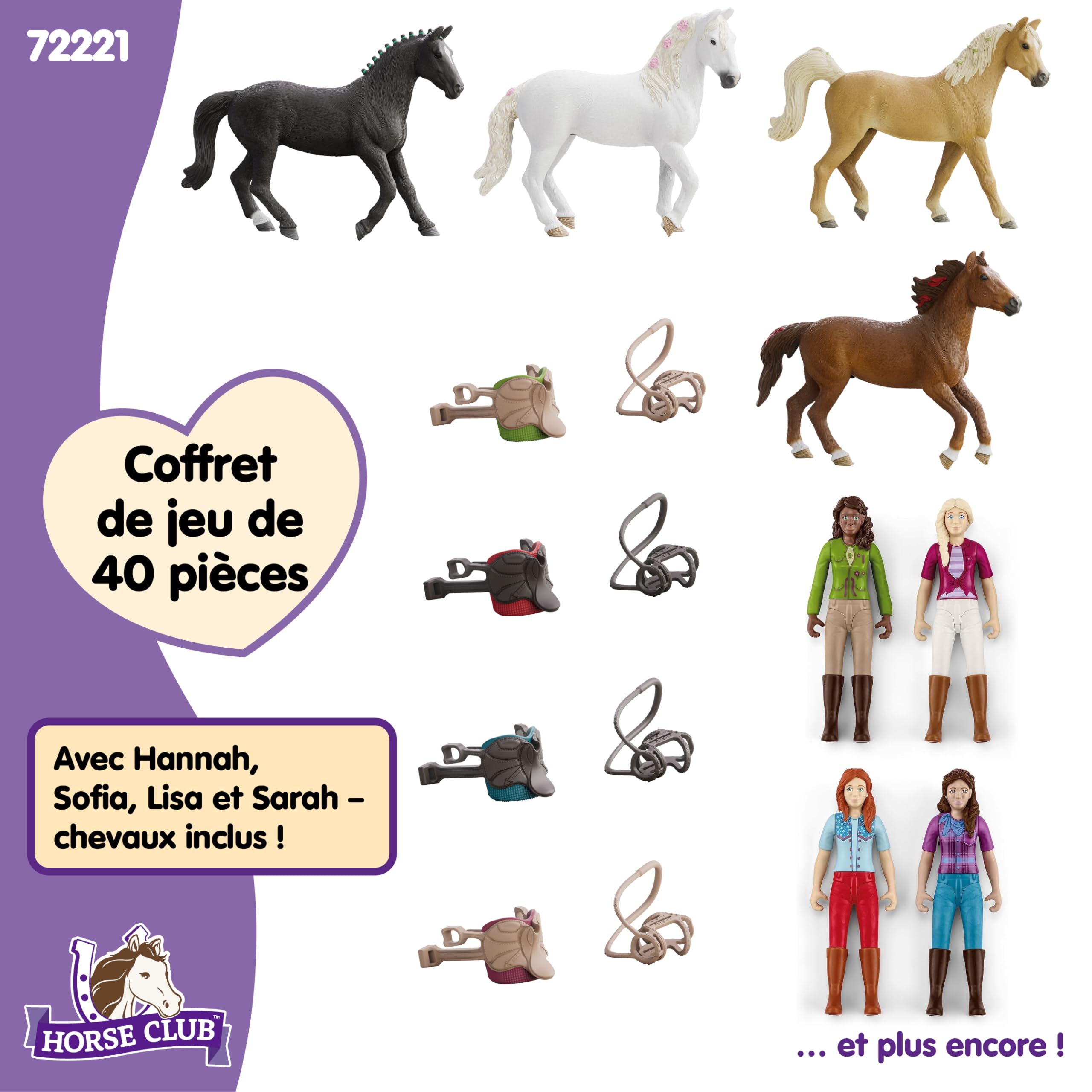 Schleich Horse Club | Balade à Cheval 72221 | dès 5 Ans | 40 pièces