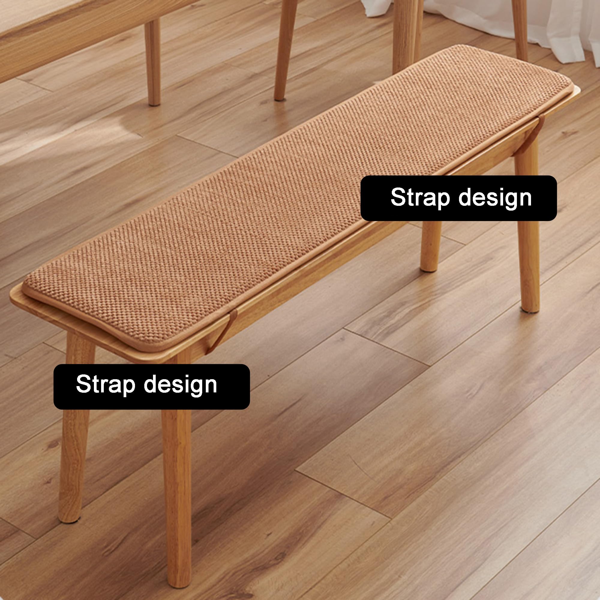 Cojín largo para asiento de silla cojín para sofá interior cojín para asiento de muebles porche columpio banco de 2 3 y 4 plazas para sala de estar almohadilla para asiento de suelo (