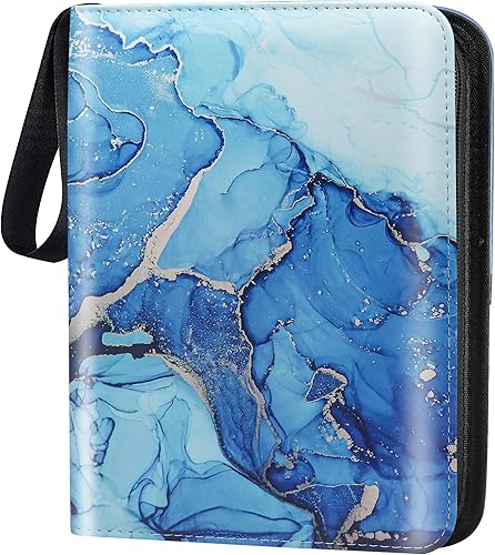 Carpeta de tarjetas intercambiables, capaz de recoger 400 tarjetas estándar, con 50 fundas desmontables, colección de clips para álbumes de