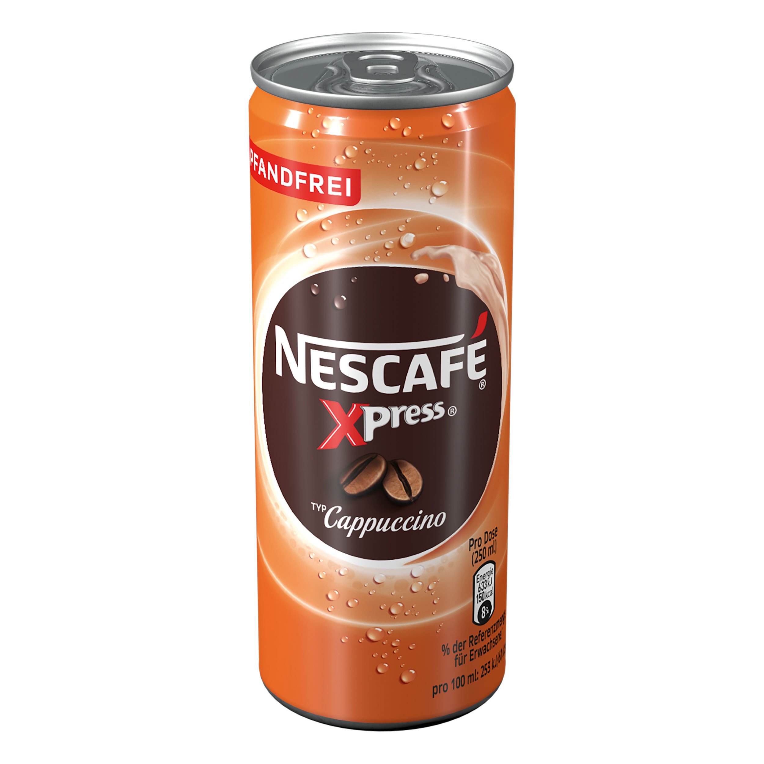 NESCAFÉ Xpress Cappuccino, Coffee, Iced Coffee, White Coffee, Frappé, 250 ml can