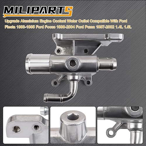 Miniatura 3 de Salida de agua refrigerante de aluminio del motor de actualización compatible con MAZDA 3 5 6 CX-7 2006-2013