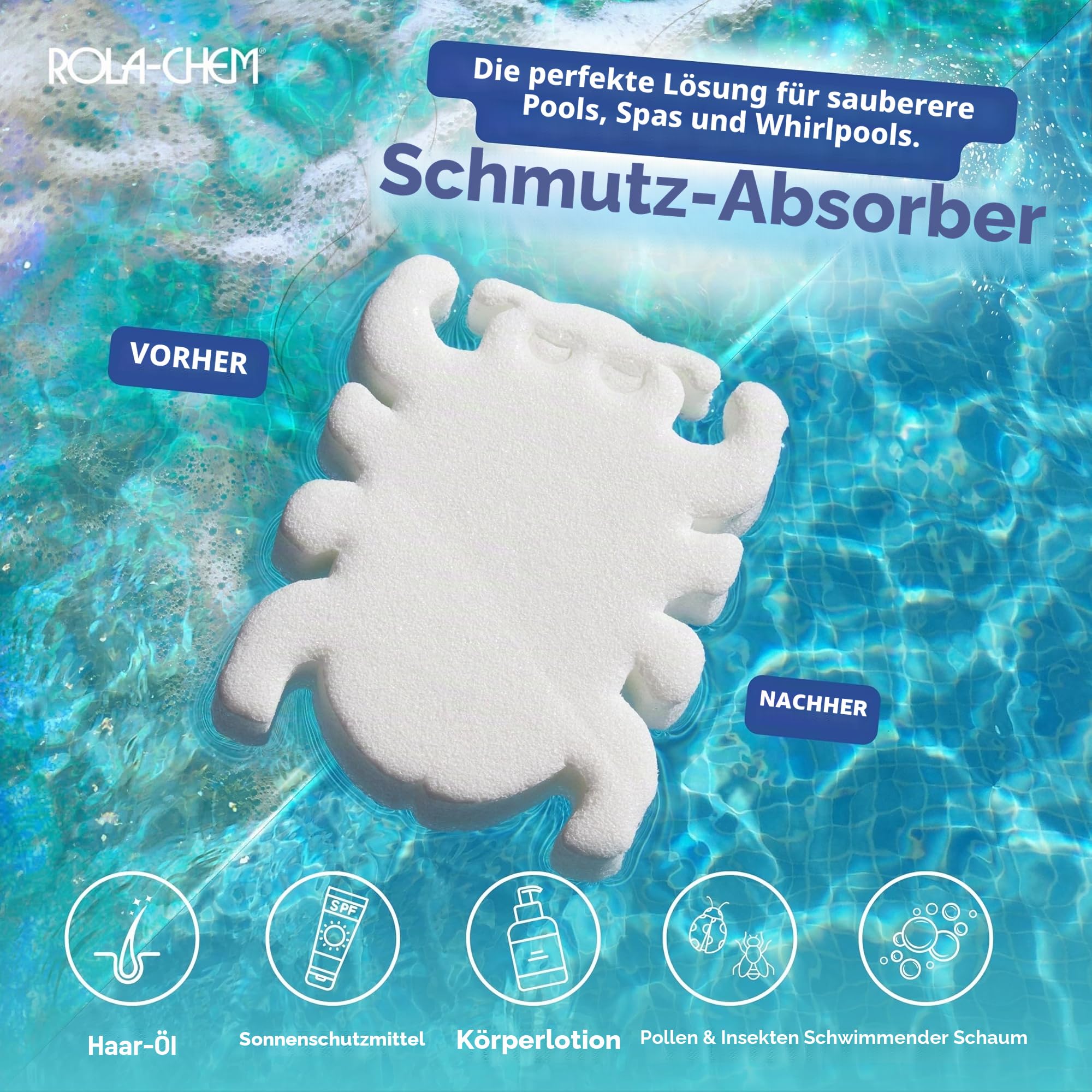 Rola Chem Scumbug (tm) Öl-absorbierender Schwamm für Pools & Spas