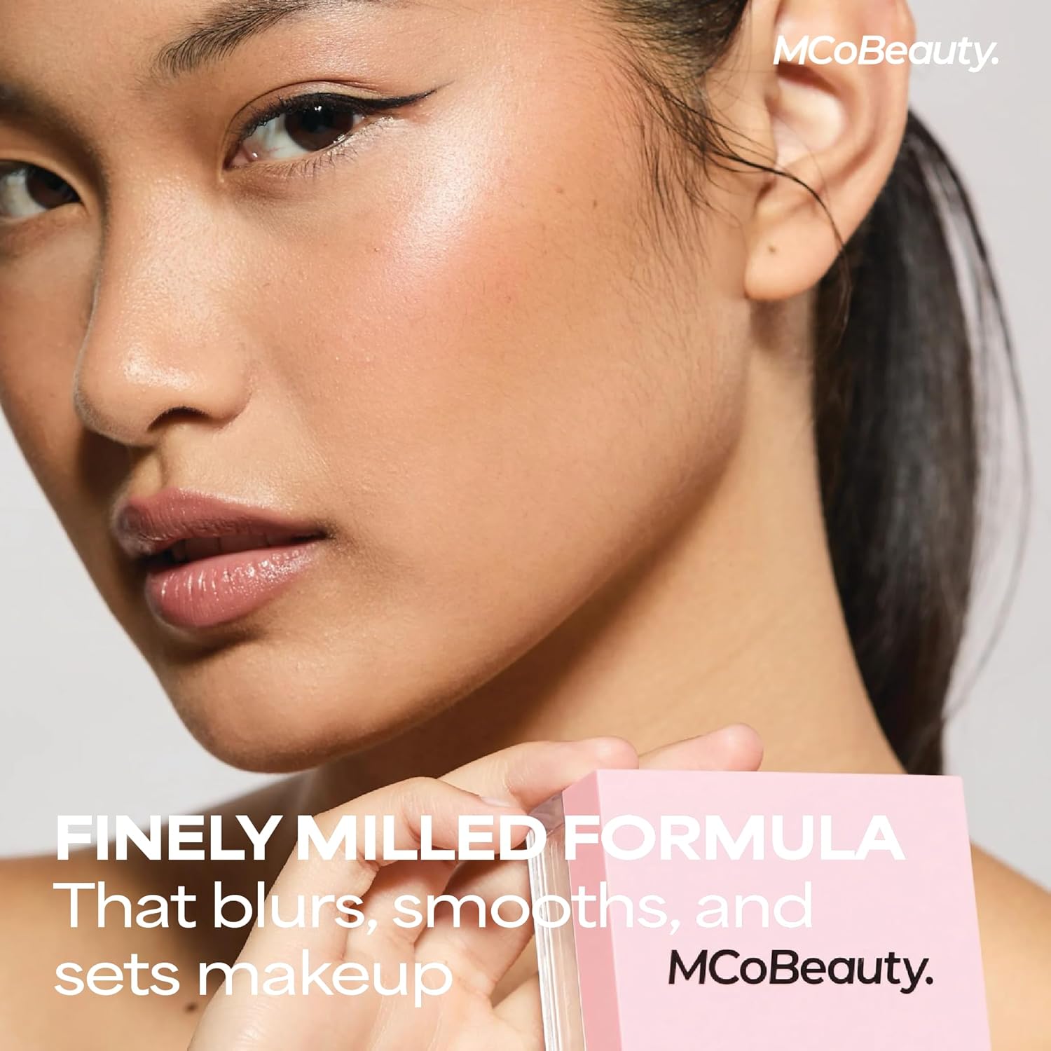 MCoBeauty - Loose Powder Cool & Set - Natural Medium Shade - Finely Milled Water-Based Baking & Setting Powder with Hyaluronic Acid, Glycerin & Vitamin E - Vegan, Cruelty Free Cosmetics - Face Makeup - Image 4