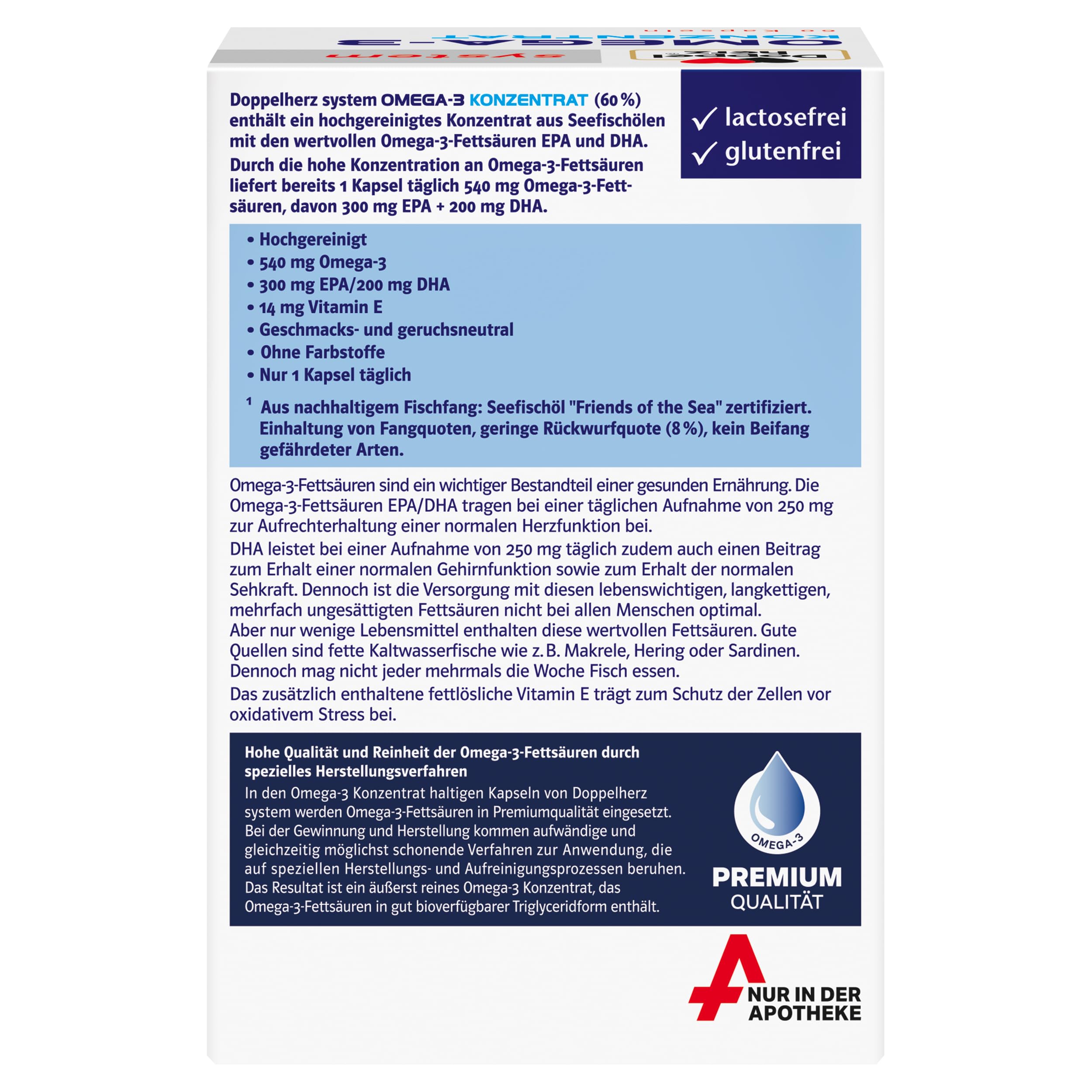 Doppelherz system OMEGA-3 KONZENTRAT, 60 Sztuka Kapsułki