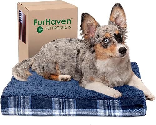 Miniatura 35 de Furhaven Pet – Colchón ortopédico de espuma tradicional para perros y gatos, varios estilos, tamaños y colores