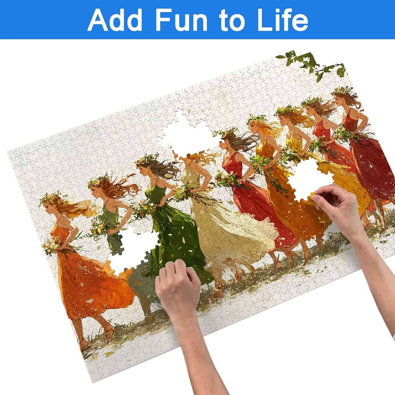 Puzzle 2000 Pezzi Donna, Puzzle Colorato 2000 Pezzi Arte per Adulti e Bambini, Misura: 99.5x70.5 cm, Puzzles Legno per Adulti con Squisita Scatola di Imballaggio, Idea Regalo Donna, Regalo Uomo, -8443