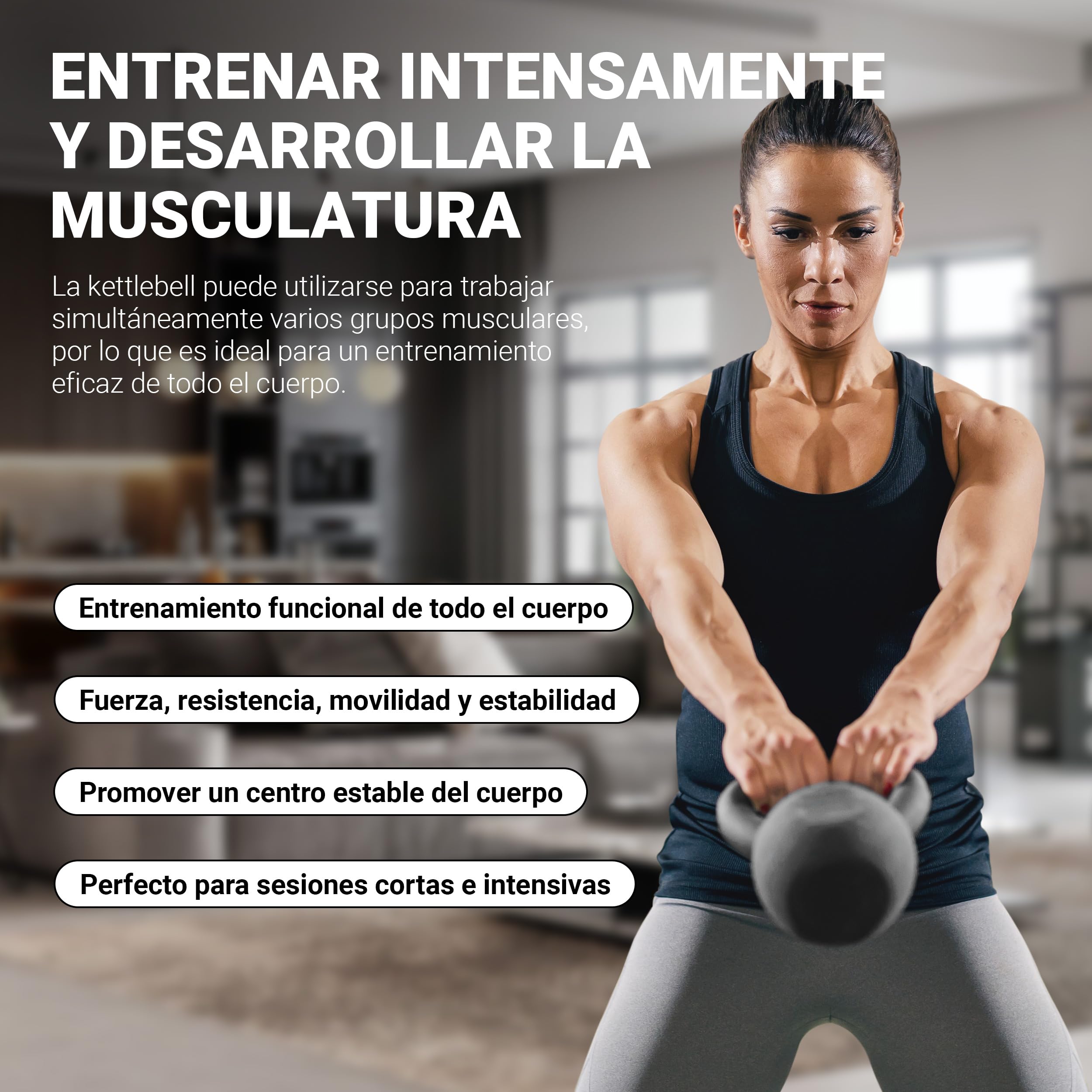 MSPORTS Pesa rusa profesional de neopreno, 2 – 30 kg, incluye póster de ejercicios con pesas rusas
