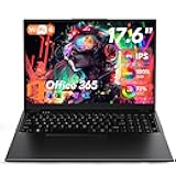 jumper 17.6 Inch Laptop, 4-Core N95 Processor, 16GB DDR5 RAM 640GB SSD, Windows 11 Laptops Computer with 100% sRGB IPS FHD Display, Office 365, Backlit Keyboard, WiFi 6, BT5.2, Type-C, Black