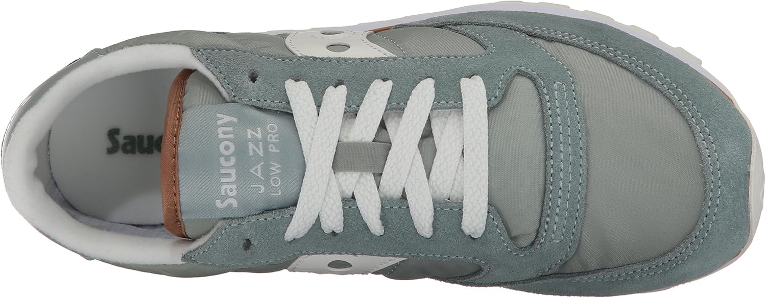 Women's Jazz Lowpro Sneaker,Aqua Grey/White,5 Medium US