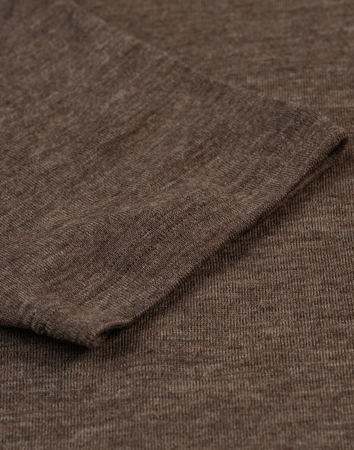 DILLING T-shirt à manches courtes en laine mérinos bio pour homme, noisette, S