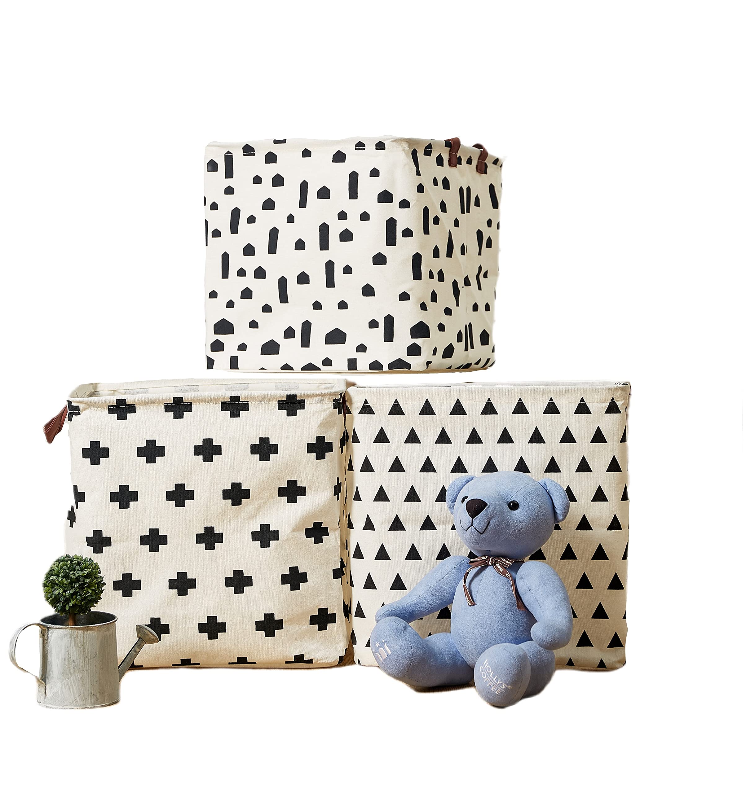 5566 Foldable Toy Storage Bins | Sturdy Waterproof Storage Cubes for Toy Organization | Ideal for Toy Storage (3 Pack Mixed Ⅱ)