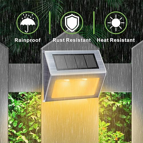 Miniatura 6 de Luces solares para exteriores para la decoración de los corredores cubierta escaleras garaje cercas y postes