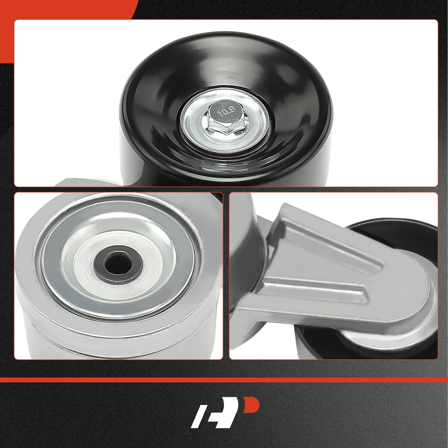 A-Premium Belt Tensioner Assembly with Pulley Compatible with Chevrolet C6500 Kodiak/C7500 Kodiak 2001-2008, C8500 2003-2008 & GMC C6500 Topkick/C7500 Topkick 2001-2008, C8500 Topkick 2003-2008, 8.1L