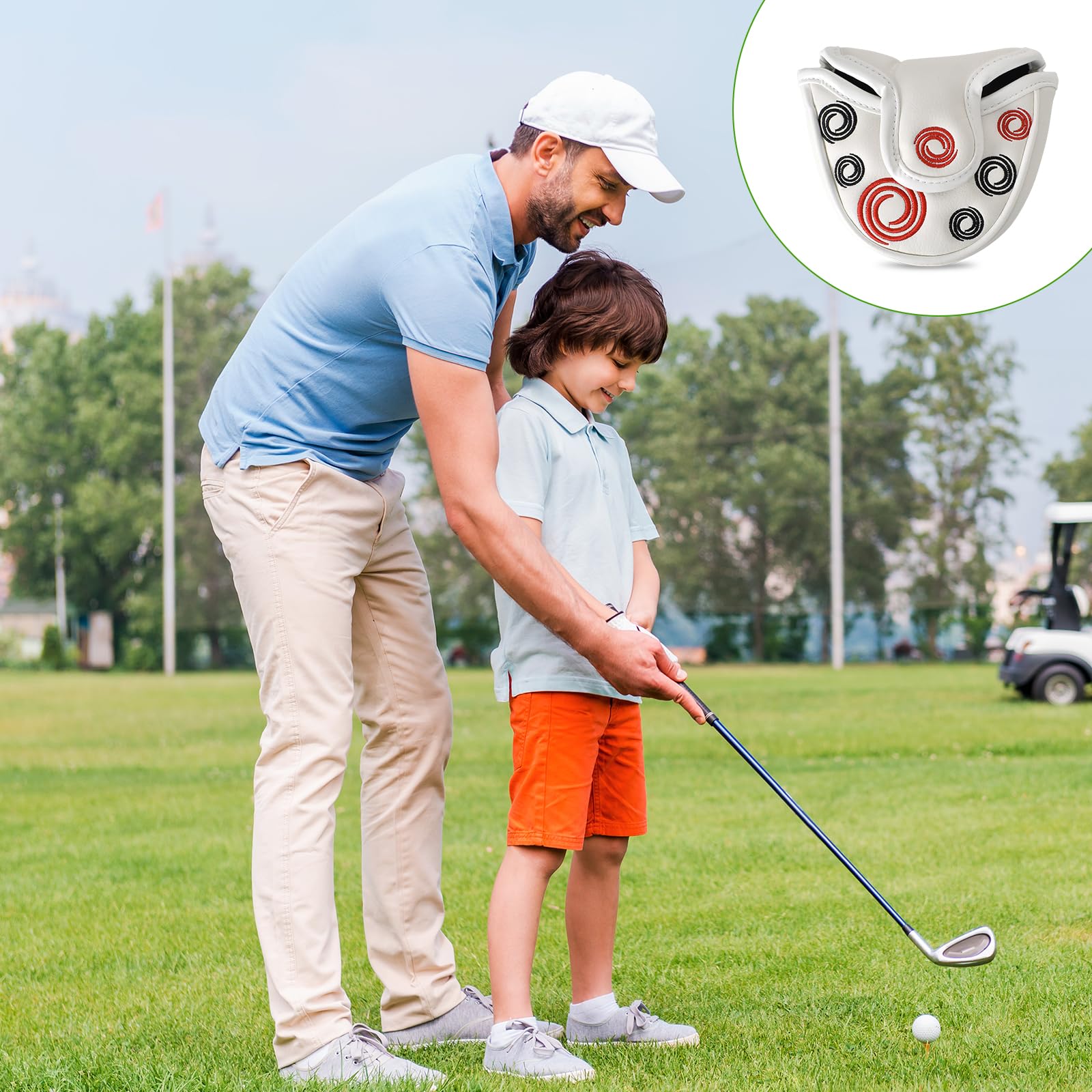 Coperchi per Putter da Golf, Golf Mallet Putter Covers, Coperture Protettive per Putter, Copri Testa Del Putter, con Chiusura Magnetica, per Mazze da Golf