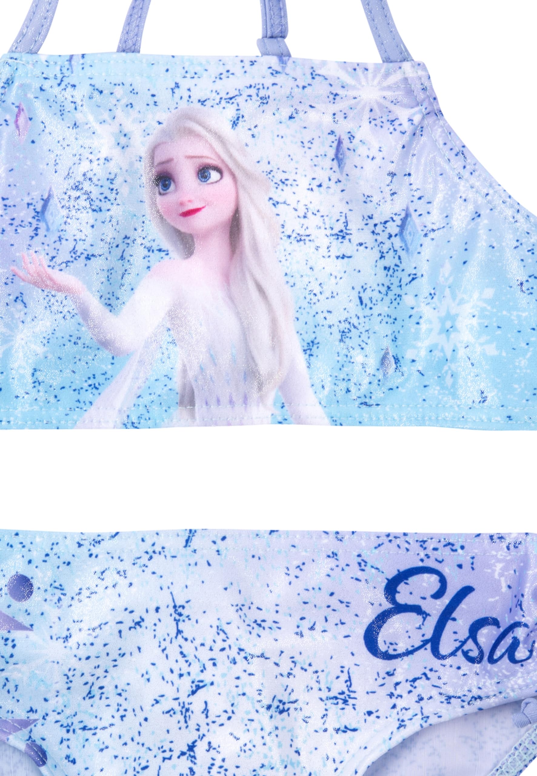 Disney Królowa Lodu Bikini dla dziewczynek - Elsa Frozen dwuczęściowy strój kąpielowy niebieski