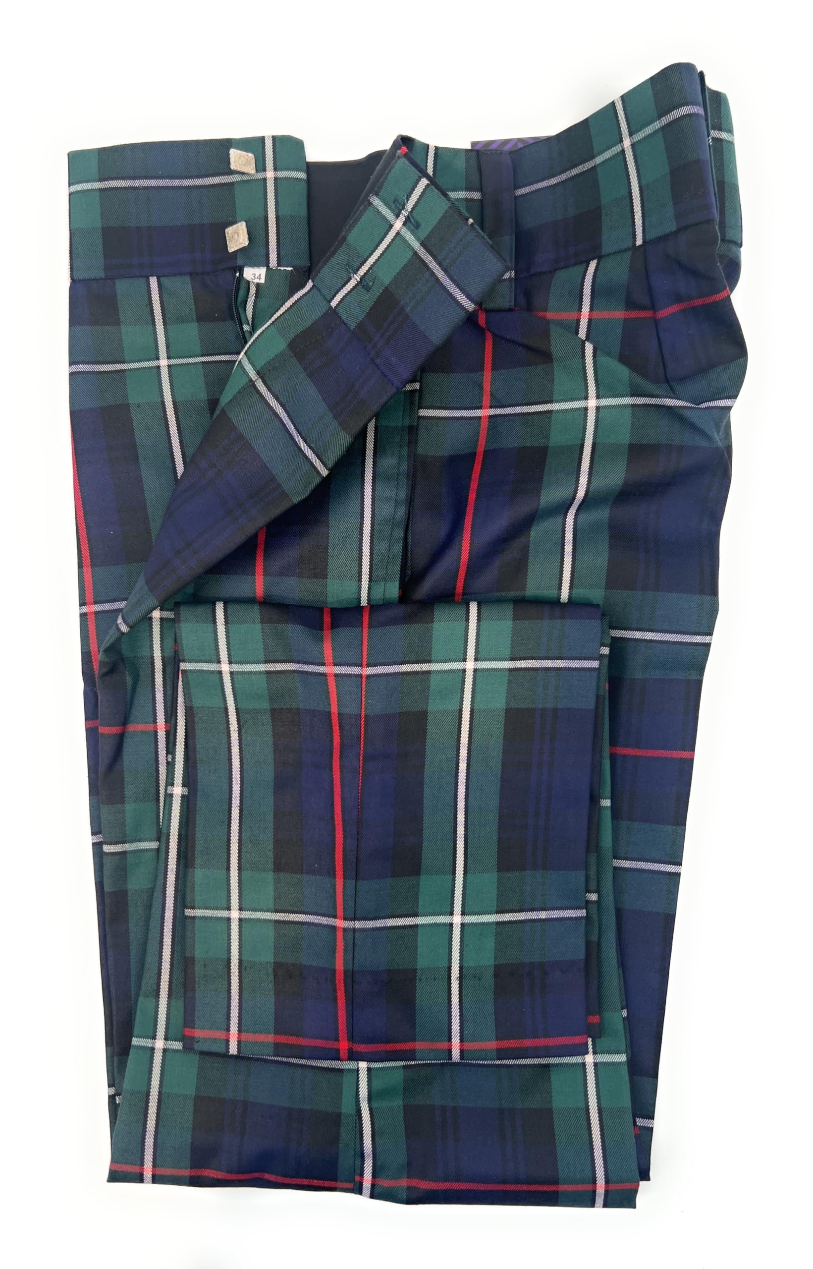 Tartan Tweeds Men's Mackenzie Tartan Trews High Rise Dress Trouser (Uk, Waist & Inseam, 34, 31, )