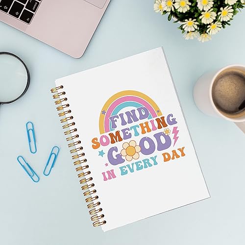 Miniatura 7 de VNWEK Groovy - Cuaderno de espiral retro de los años 70, diseño hippie y colorido de los años 70, 5.5 x 8.3 pulgadas, cuaderno de espiral de tapa