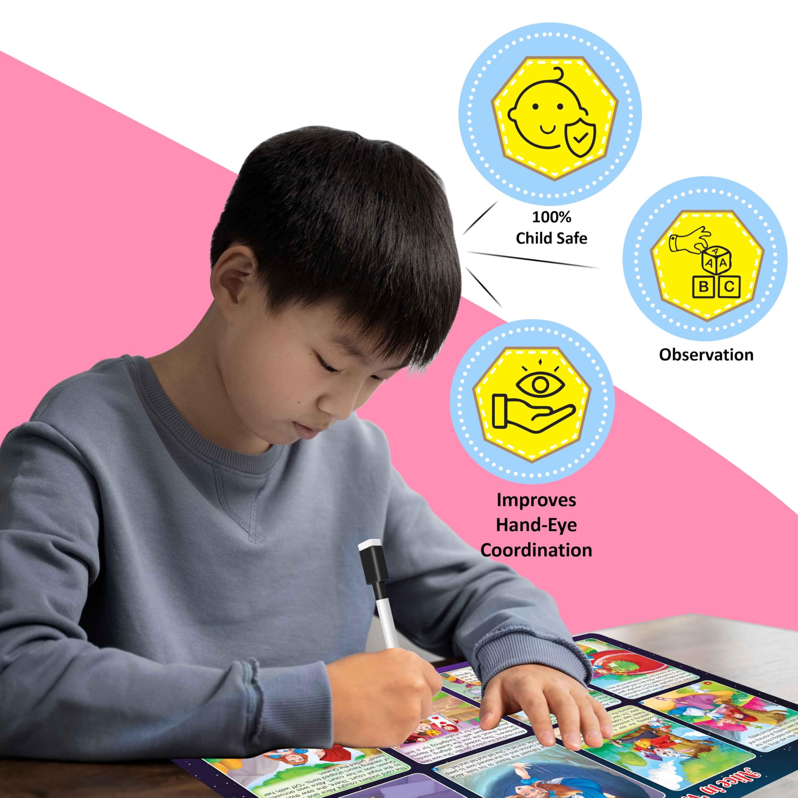 Fairy Land Adventures and Giant Princess Castle Colouring Poster | Combo of 1 Activity mat with Pen and 1 Colouring Poster 2