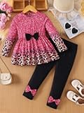 Toddler Girl Clothes Ruffle Long Sleeve Leopard Print Tops and Pants 2PC Little Girl Winter Outfits