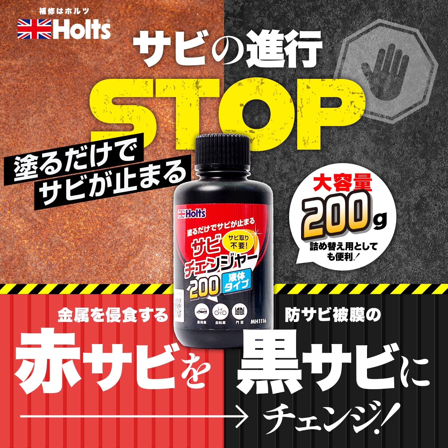 Amazon.co.jp: ホルツ 補修用品 錆止め&転換剤 サビチェンジャー ハケ