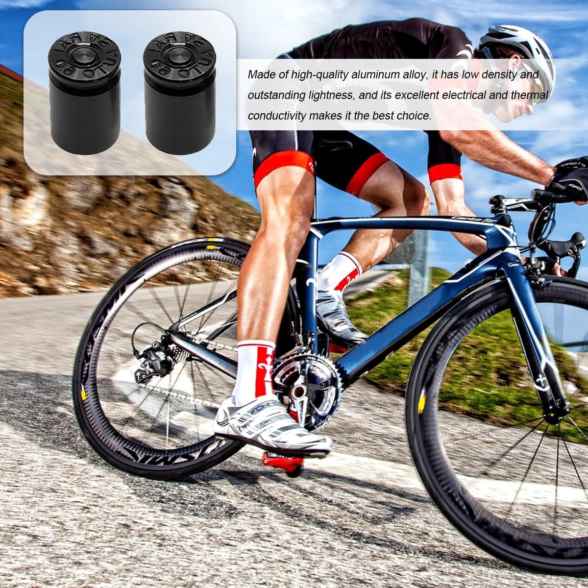 Car Tire Valve Stem Caps, 8PCS Dustproof Bullet Shaped Vehicle Air Stem Covers, Aluminum Alloy Airtight Automotive Replacement Accessories, Universal for SUV, Sedan, Truck(Black) - Image 3